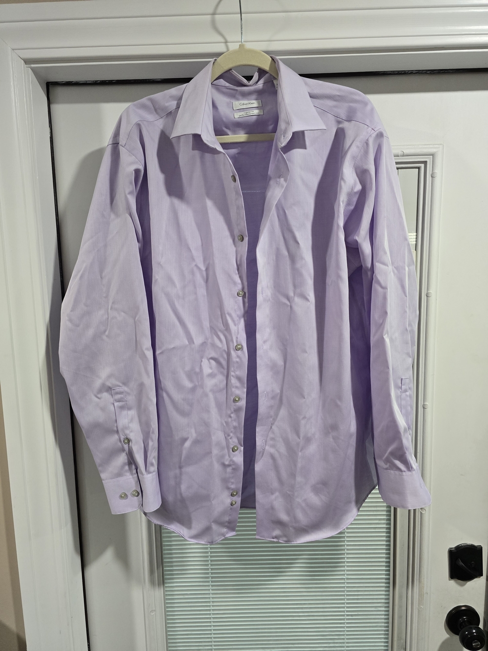 Calvin Klein Men's Light Lavender Button-Front Dress Shirt